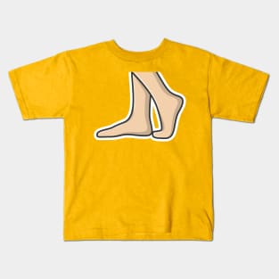 Human Feet Sticker vector illustration. People fashion icon concept. Human foot for medical health care sticker vector design with shadow. Kids T-Shirt